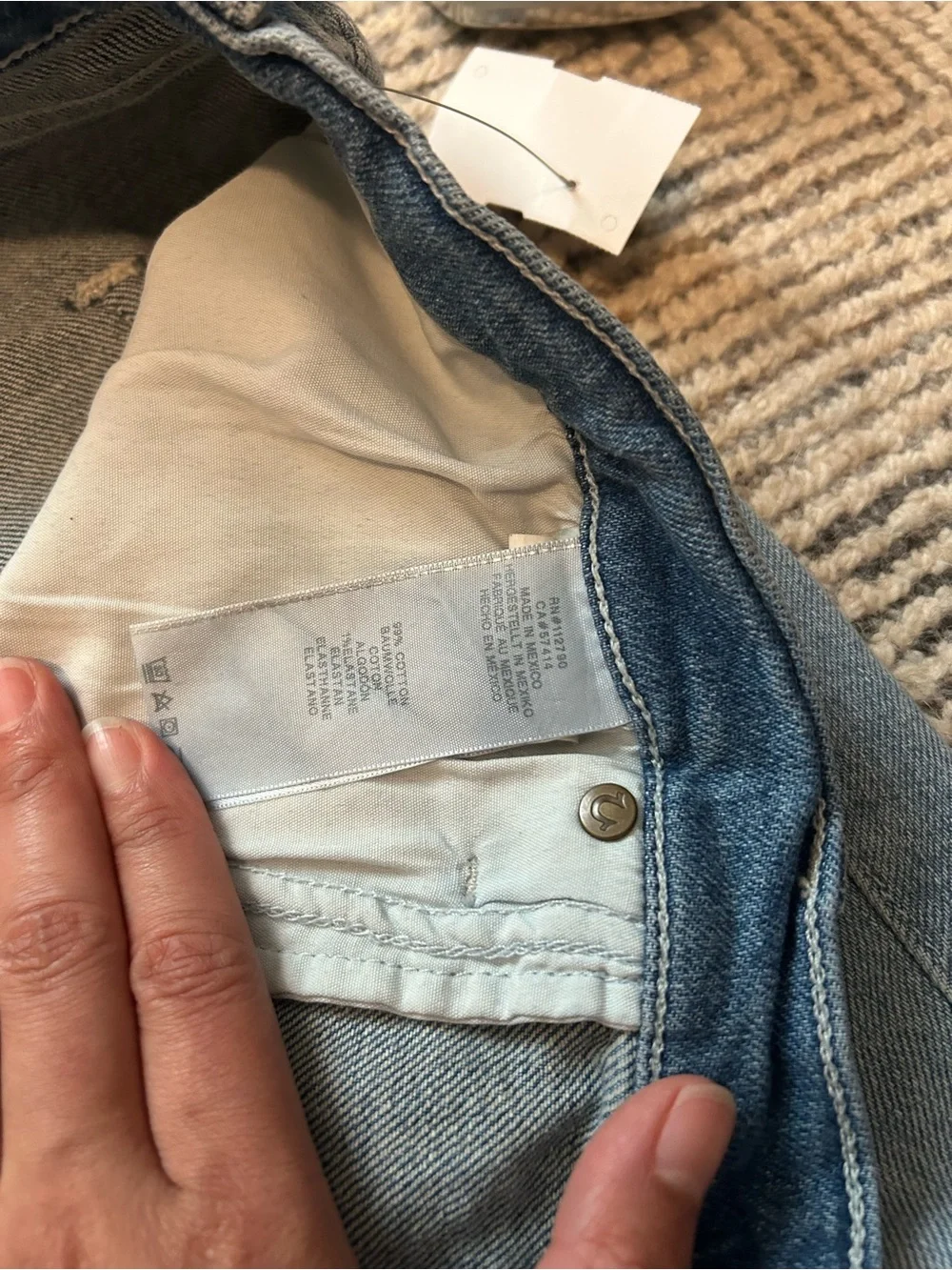 True Religion Danny Tapered Light Blue Denim Men’s Shorts Size 40